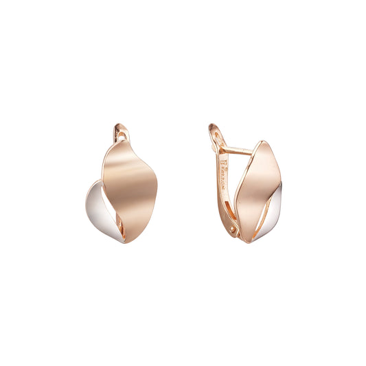 Rose Gold two tone elegant earrings