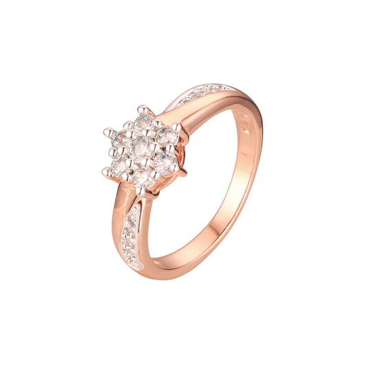 Cluster rings in Rose Gold, two tone plating colors
