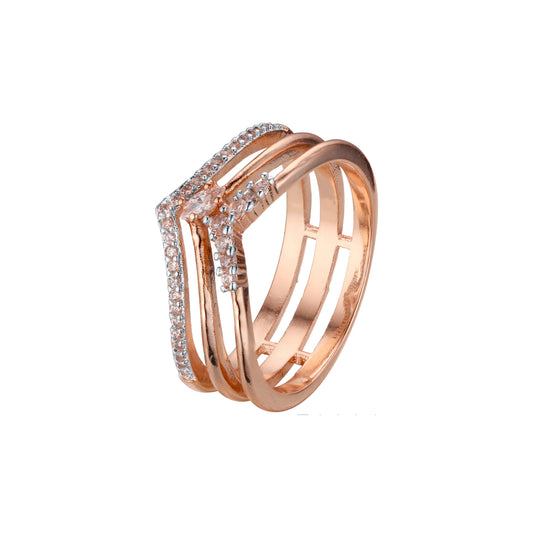 Trinity rings in Rose Gold, two tone plating colors