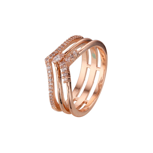 Trinity rings in Rose Gold, two tone plating colors