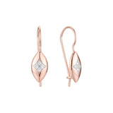 Wire hook earrings in 14K Gold, Rose Gold, two tone plating colors