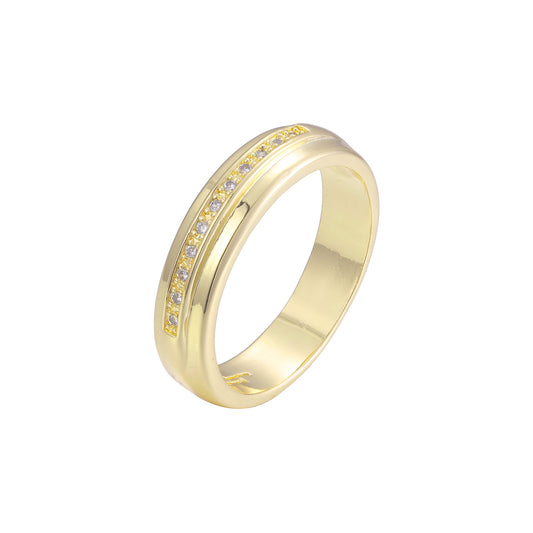 Wedding band rings in 14K Gold, Rose Gold, two tone plating colors