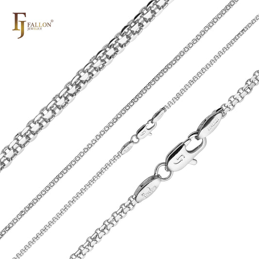 .Bismarck weaving anchor double link chains plated in White Gold