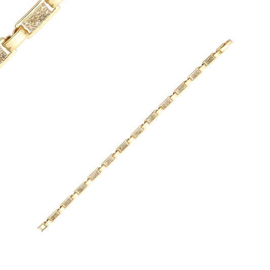 Cluster white cz 14K Gold bracelets