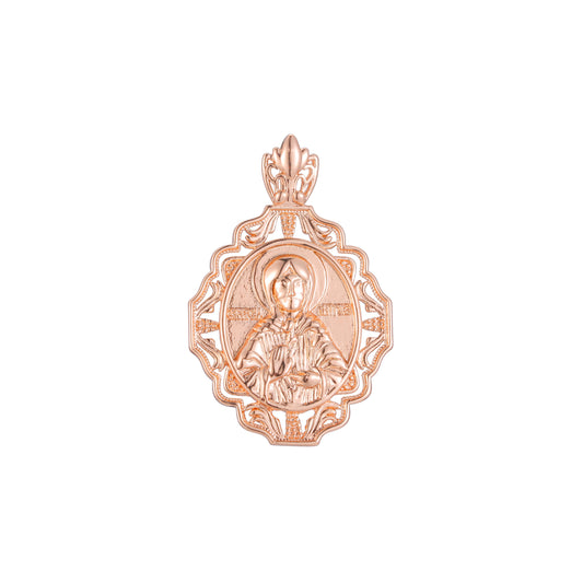 Saint Matrona pendant in Rose Gold two tone, 14K Gold plating colors