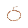 Byzantine link bracelets plated in Rose Gold colors