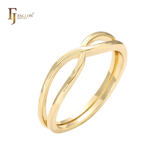 Infinity simplicity twisted 14K Gold rings