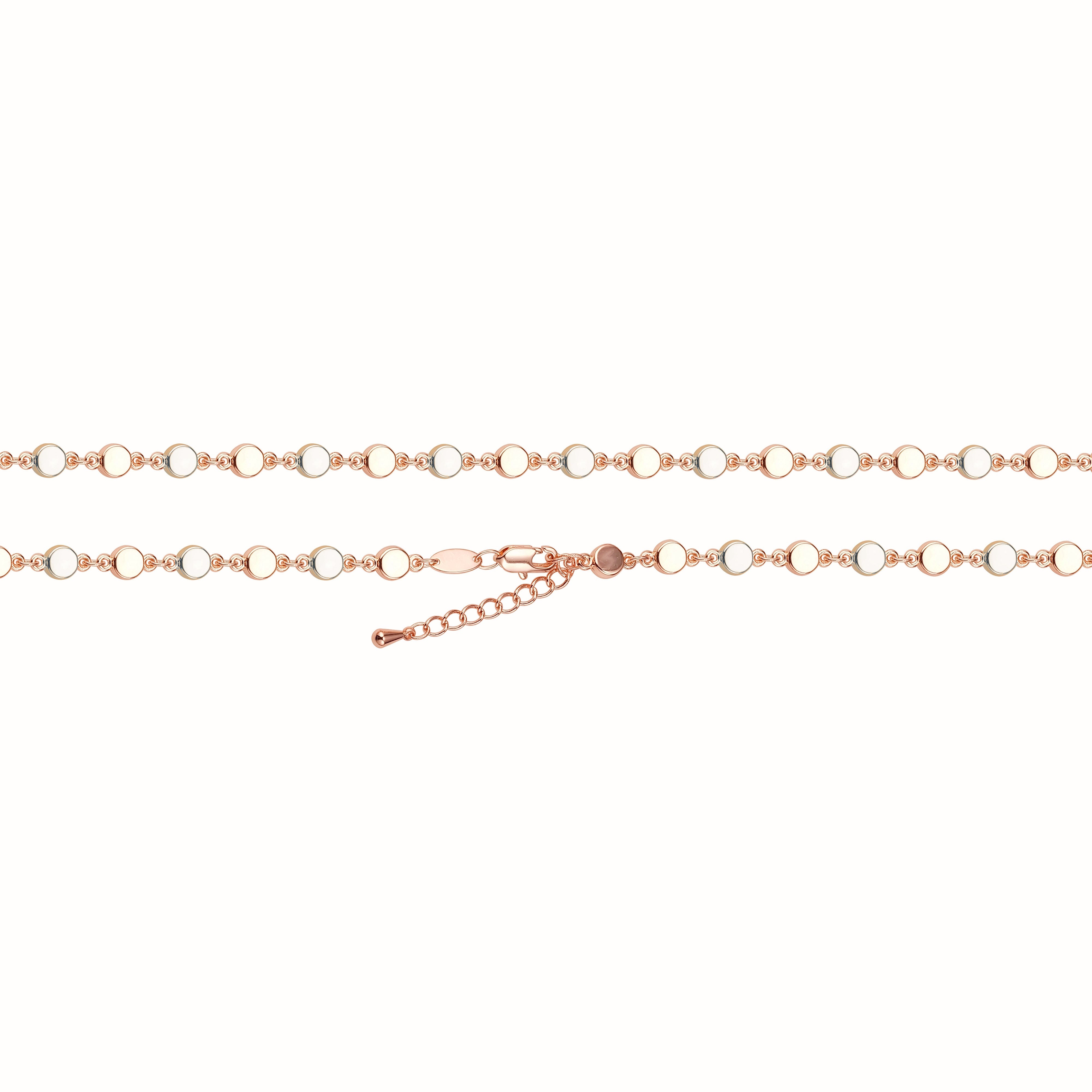 {Customize} Fancy drum link chains plated in 14K Gold, Rose Gold, two tone