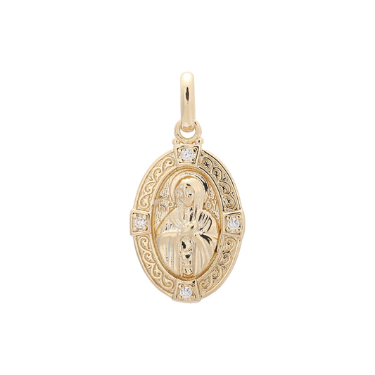 Virgin Mary Rose Gold pendant