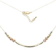 Beads 14K Gold three tone necklace