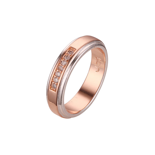 Rose Gold two tone seven stones rings