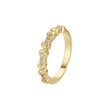 14K Gold chain link rings