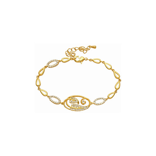 Teardrop link bracelets plated in 18K Gold colors