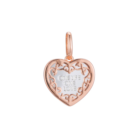 Pendant in Rose Gold two tone, 14K Gold plating colors