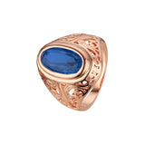 .Opal's Eye - Big stone solitaire men's rings in 18K Gold, 14K Gold, Rose Gold plating colors
