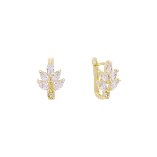 Cluster earrings in 14K Gold, 18K Gold, Rose Gold plating colors
