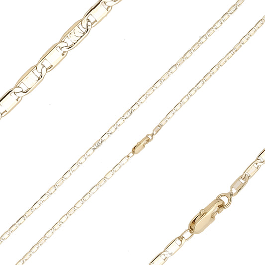 {Potential} Rose Gold two tone Mariner link hammered chains
