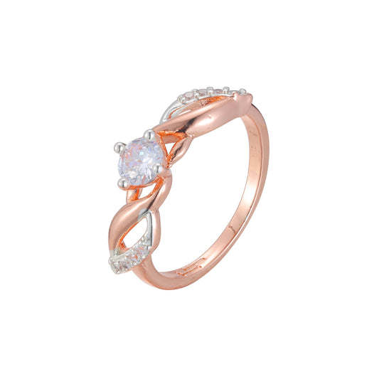 Rose Gold two tone solitaire design rings