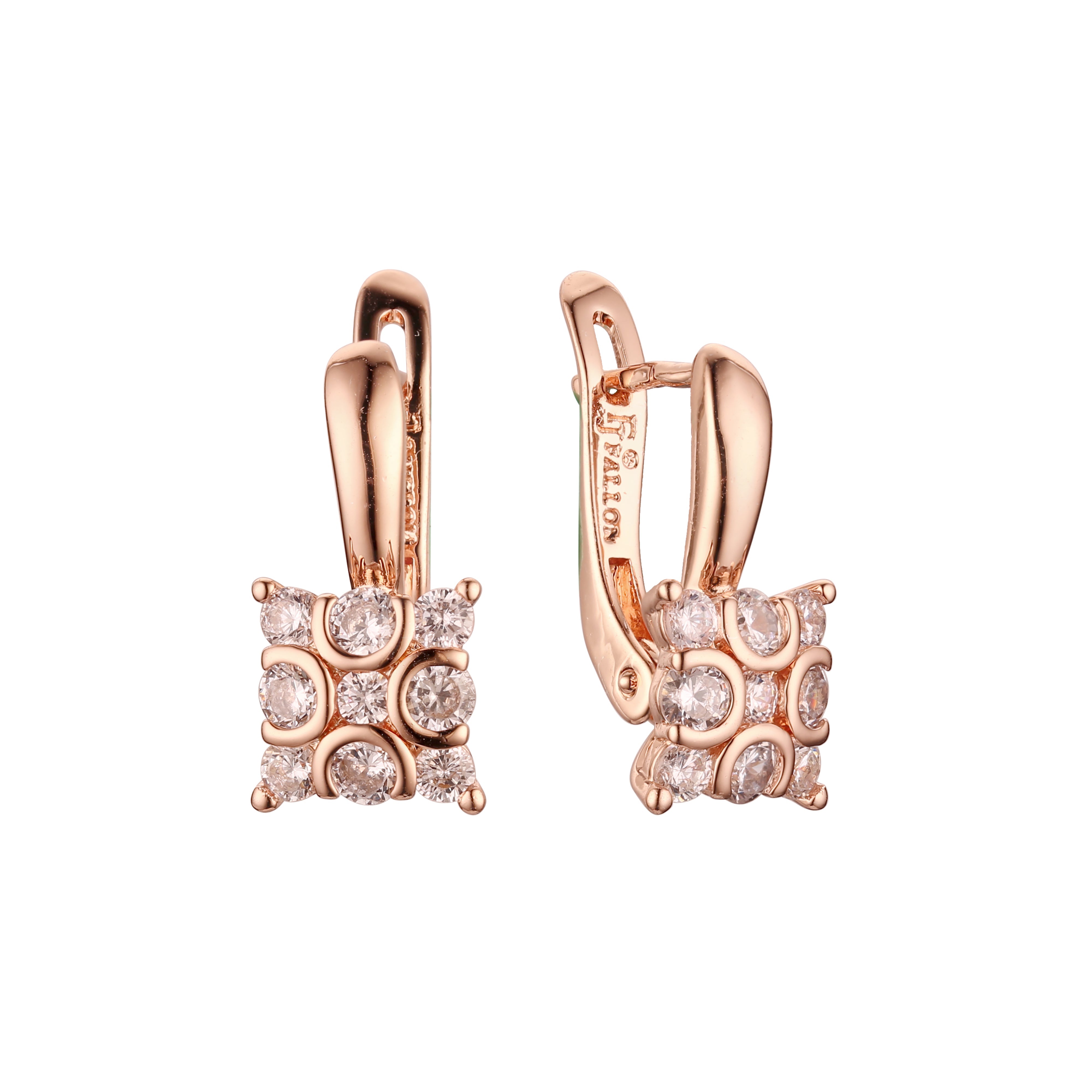 .Earrings in 14K Gold, Rose Gold plating colors