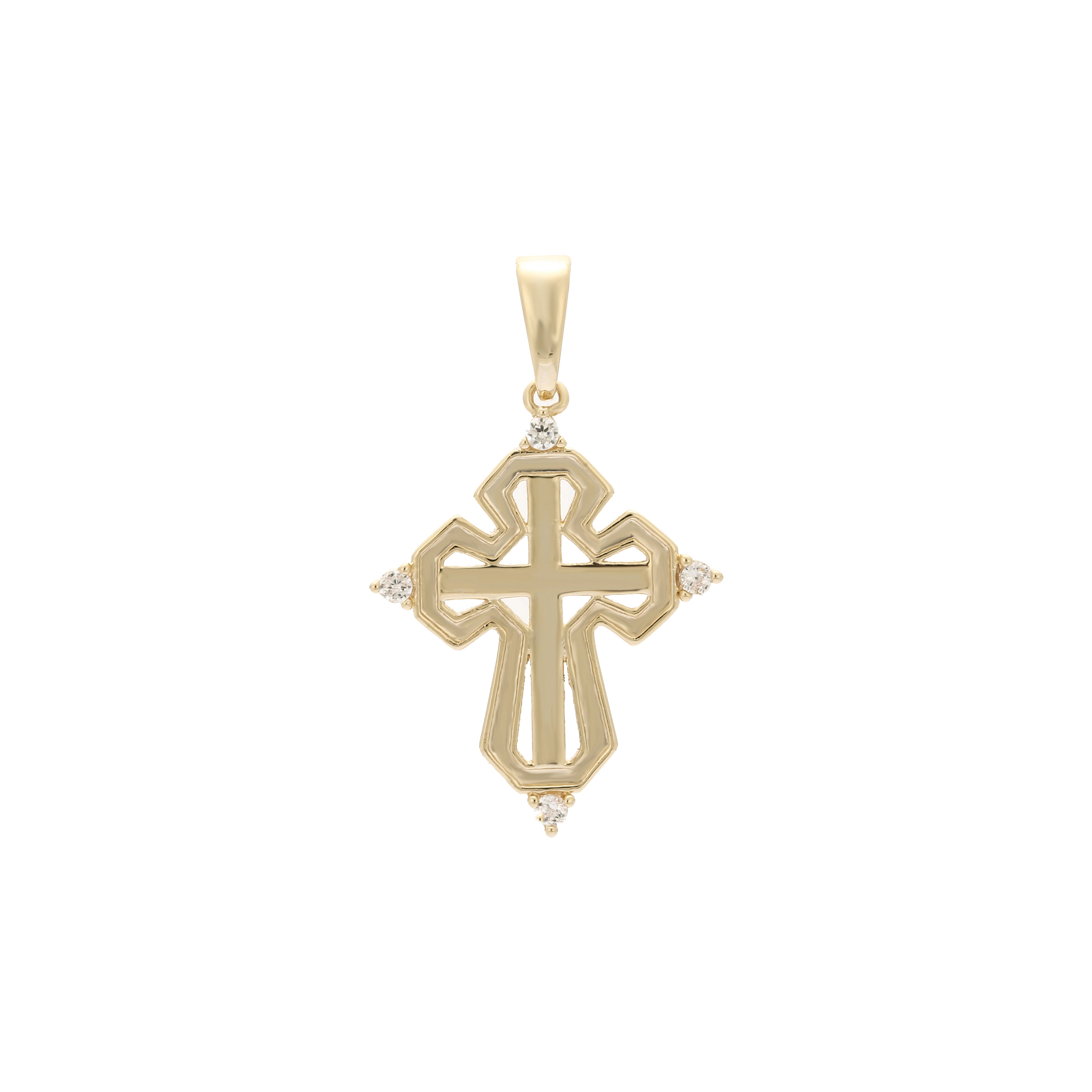 14K Gold cross pendant