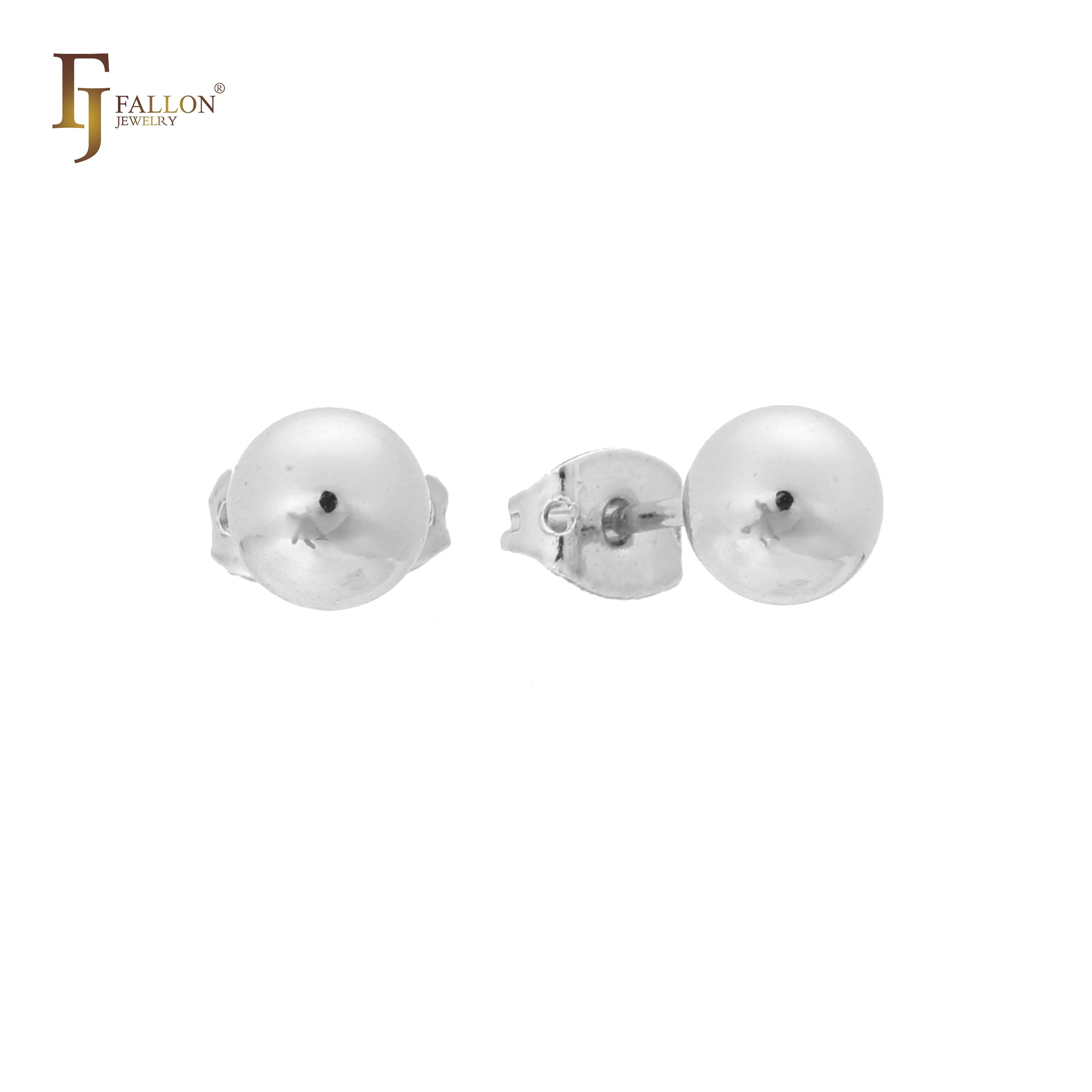 Beads stud earrings in 14K Gold, Rose Gold plating colors