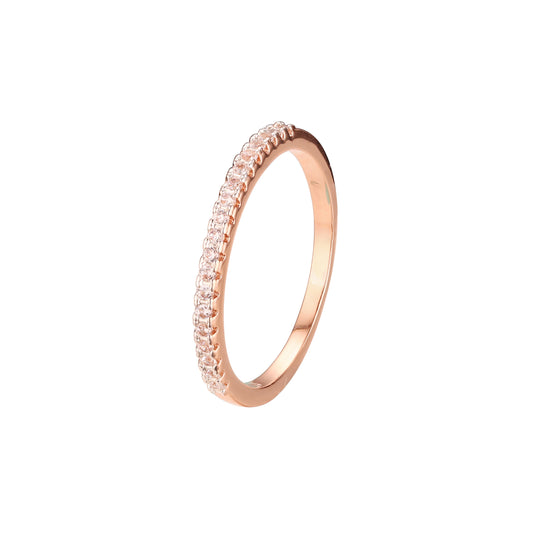 Eternity Wedding band Rose Gold two tone rings