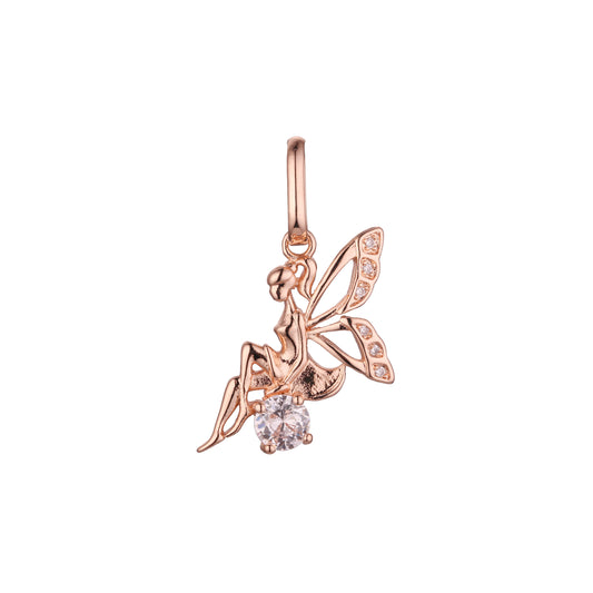 .Fairy pendant in Rose Gold two tone, 14K Gold plating colors