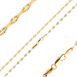 Sequin Sunburst and lace chains plated in 14K Gold, Rose Gold, two tone
