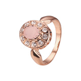 Halo rings in Rose Gold, two tone plating colors