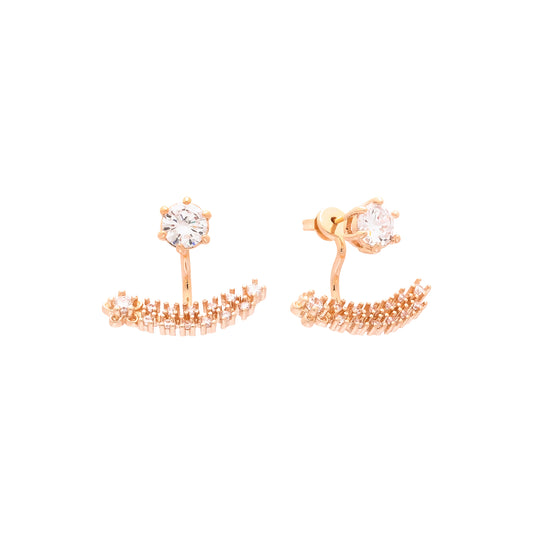 14k gold jacket cluster stud earrings