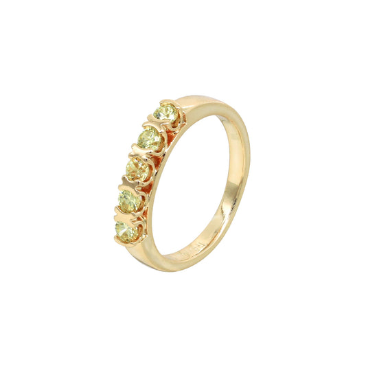 Five stone cluster rings in 18K Gold, White Gold, 14K Gold, Rose Gold plating colors