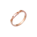 Men's ID chain link rings in 14K Gold, Rose Gold, two tone plating colors