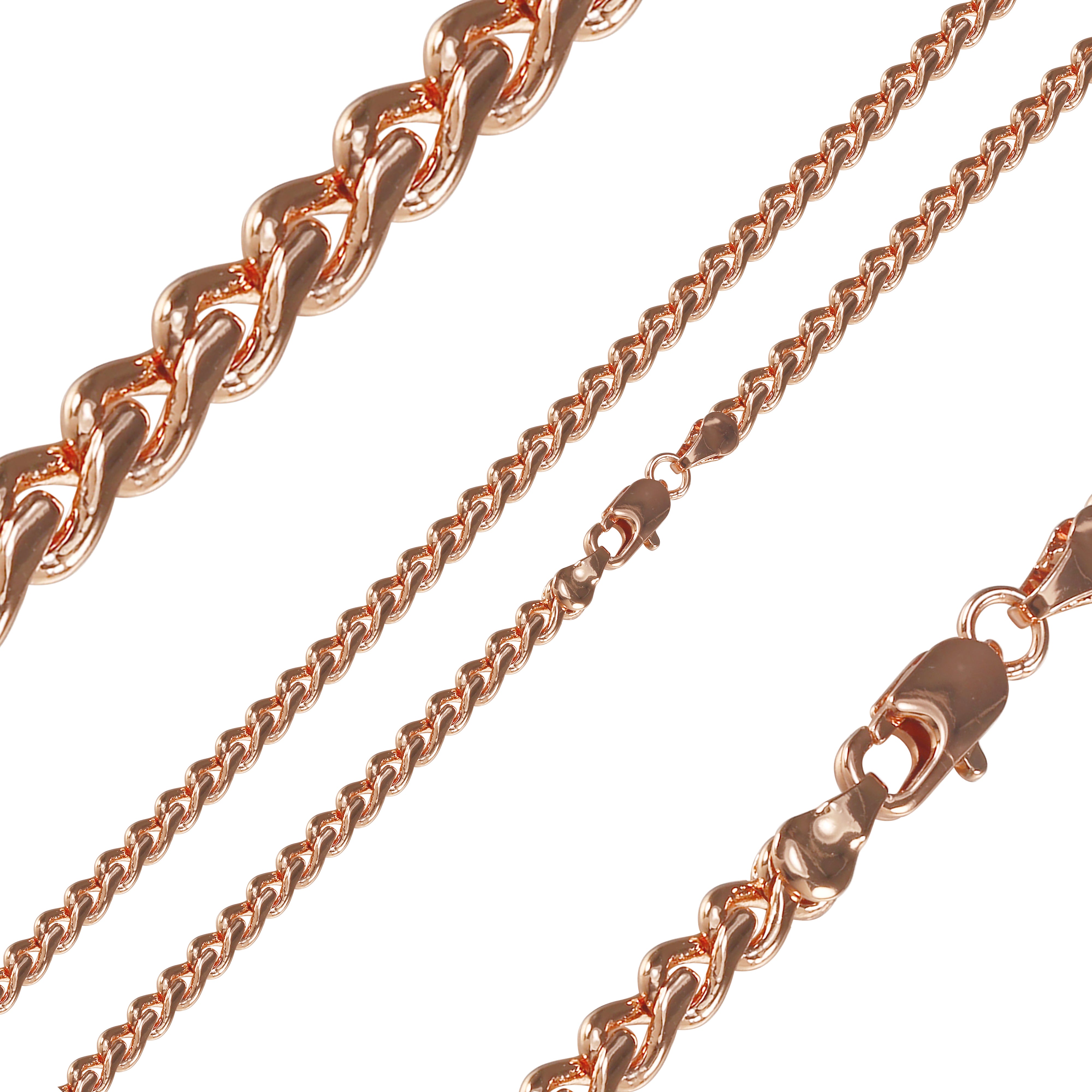 Rounded cable link Rose Gold chains