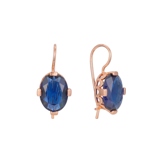Wire hook solitaire colorful earrings