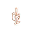 Bird animal pendant in 14K Gold, Rose Gold plating colors