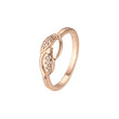 Rose Gold plain design leave rings