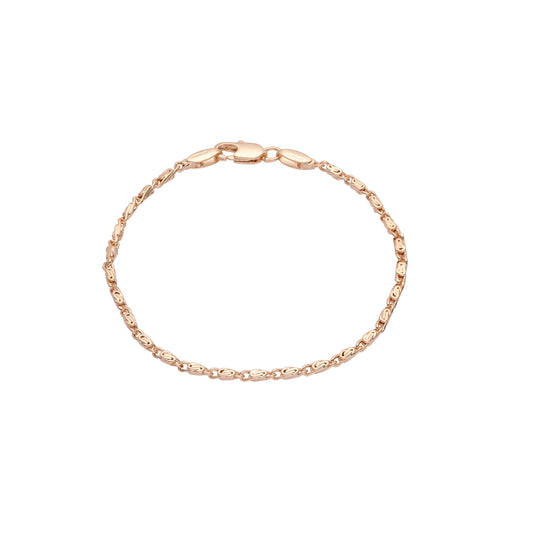 Snail link Rose Gold chains [Square Flank]