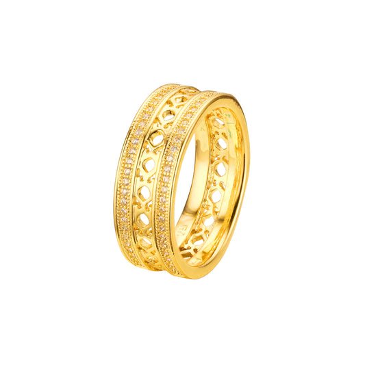 Wedding band rings in 18K Gold, White Gold, 14K Gold, Rose Gold plating colors
