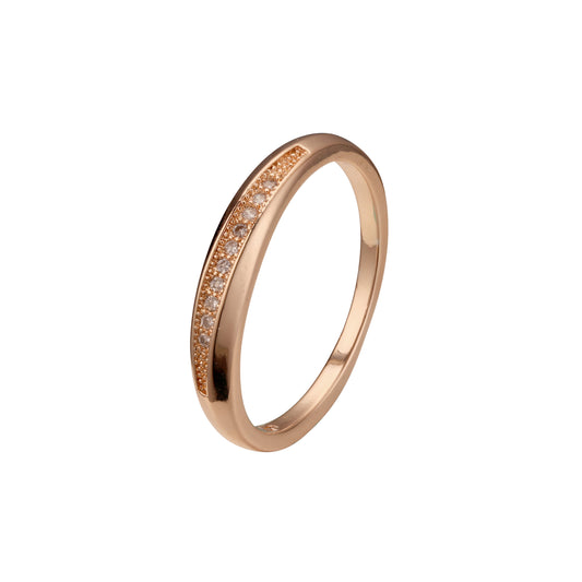 Wedding band rings in 14K Gold, Rose Gold plating colors