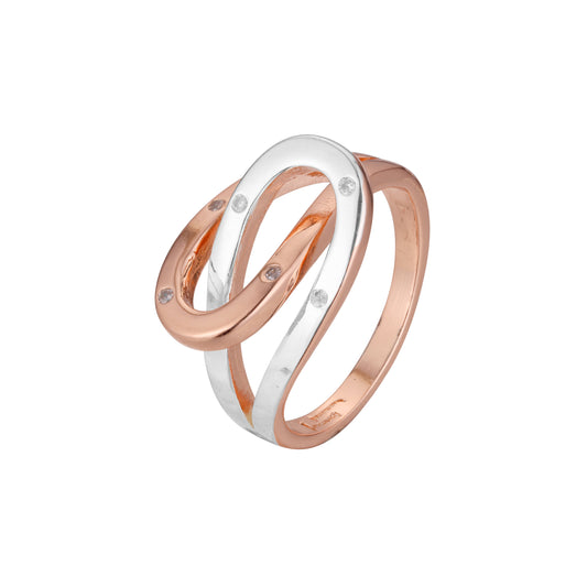Rose Gold two tone fashion rings