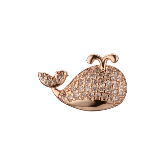 Rose Gold whale pendant