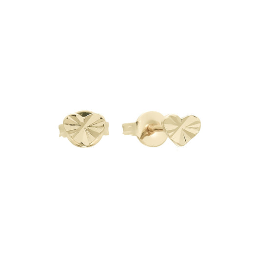 Heart earrings in 14K Gold, Rose Gold plating colors