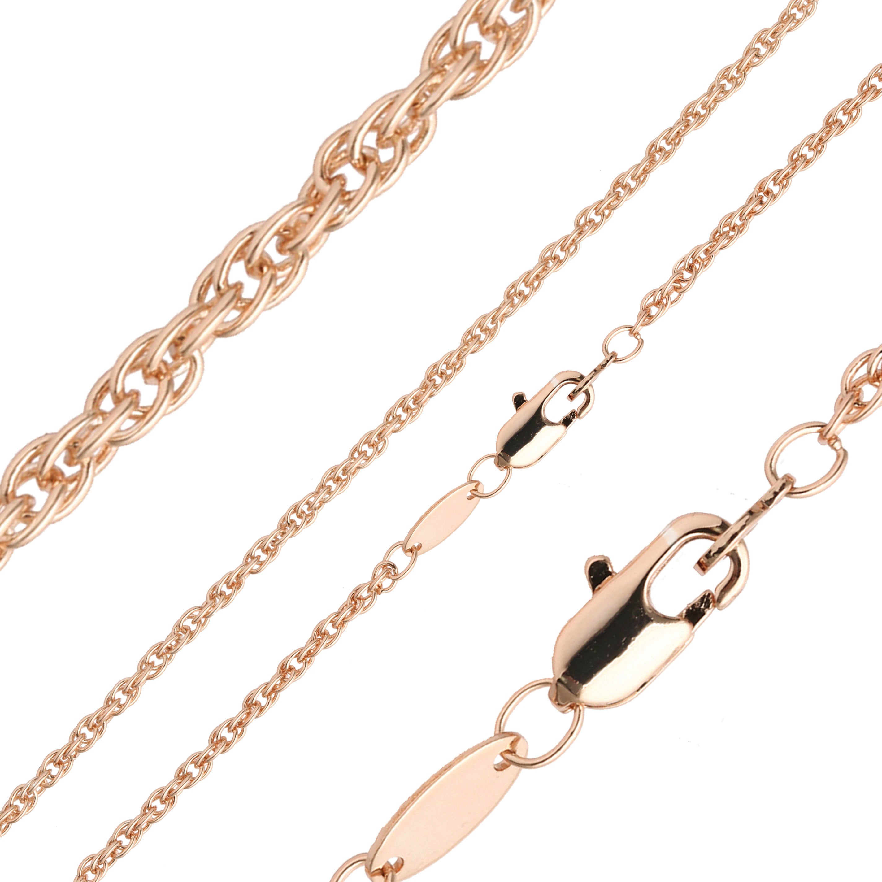Thin Rope chains plated in 14K Gold