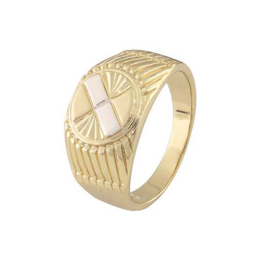 Men's Rings plated in 14K Gold two tone