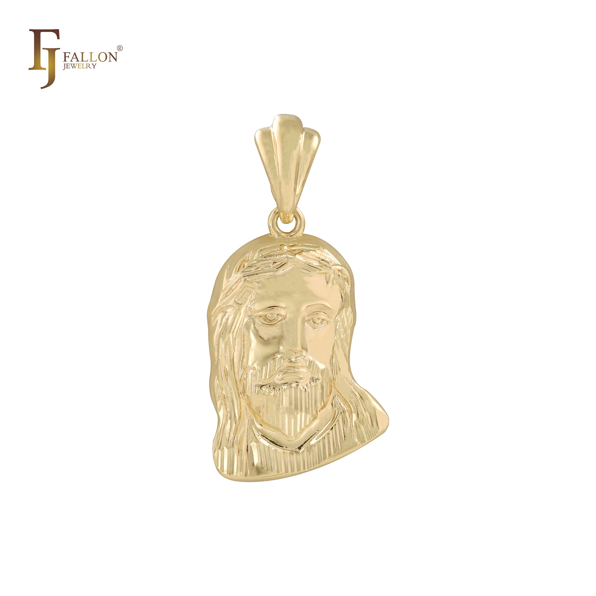 Jesus' Portrait 14K Gold Religious pendant