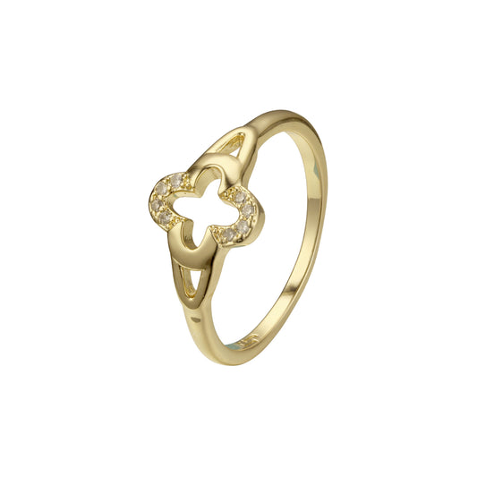 Clover rings in 14K Gold, Rose Gold plating colors
