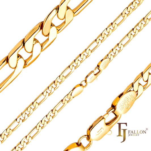 Klassische Figaro-Gliederketten aus 18-karätigem Gold