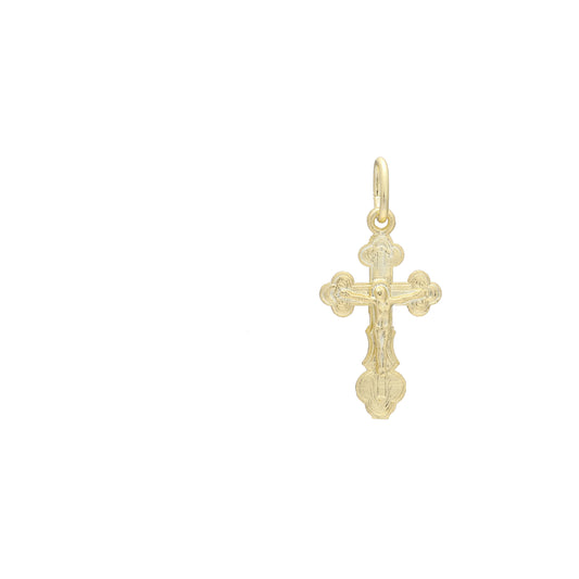 Подвеска с католическим крестом из Жёлтое золото 585 пробы, Красное золото 585 пробы и белого золота