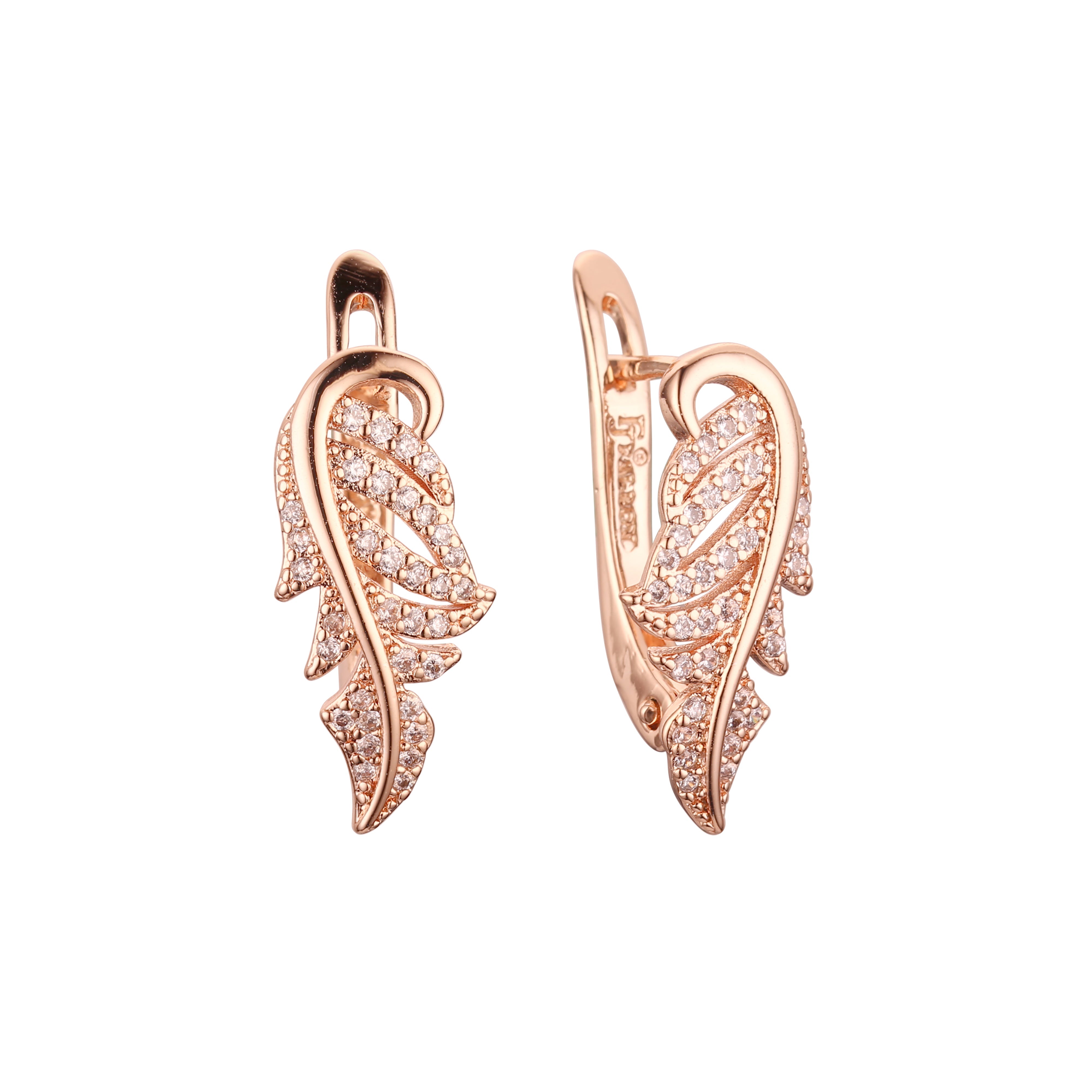 .Ohrringe aus 14-karätigem Gold, Roségold und zweifarbigen Beschichtungen