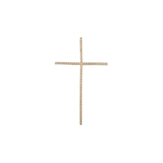 Colgante de cruz latina de Oro 14K